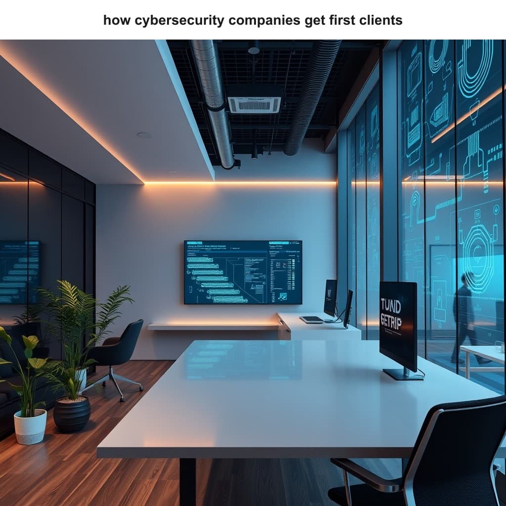 Illustration for How Cybersecurity Companies Get Their First Clients — visual guide overview