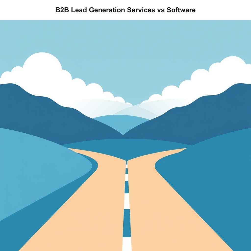 Step-by-step strategy breakdown for B2B Lead Generation Services vs Software