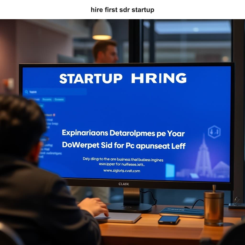 Illustration for How to Hire Your First SDR for a Startup — visual guide overview