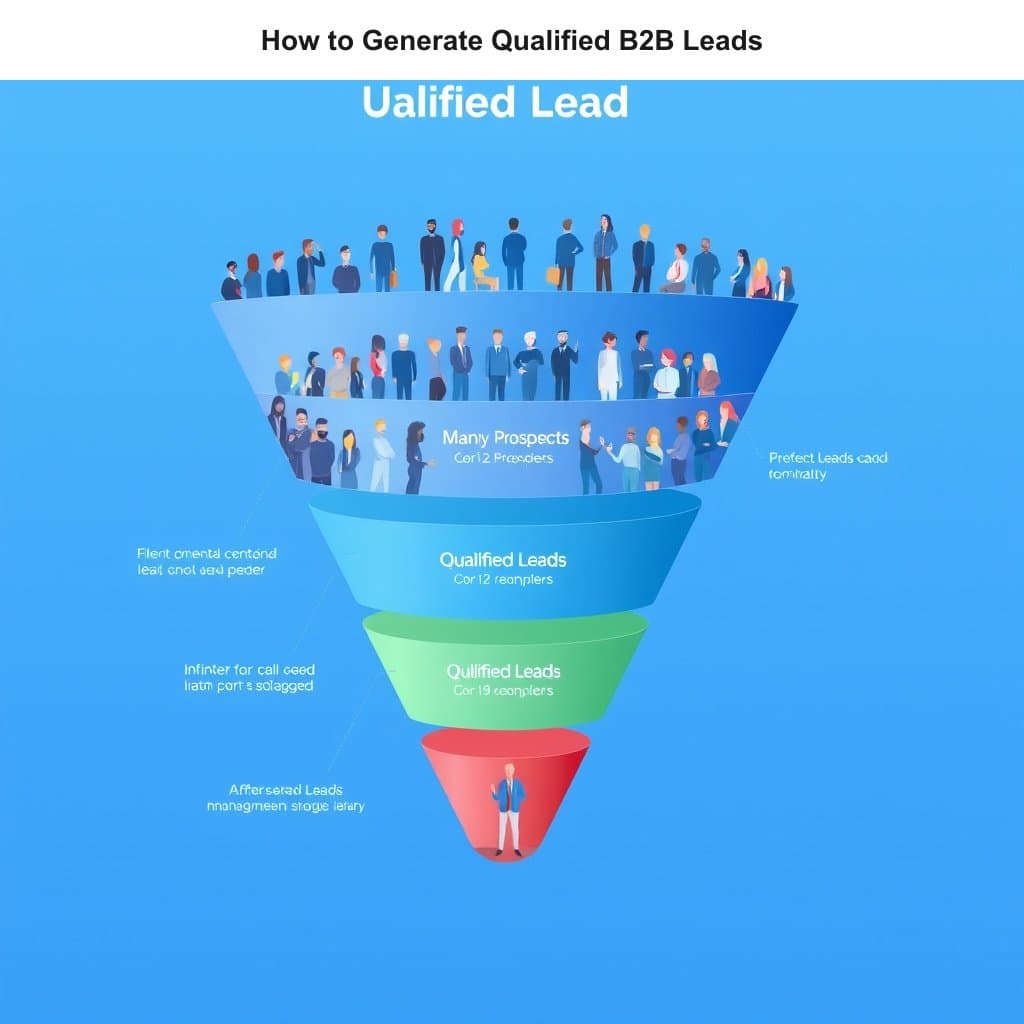 Illustration for How to Generate Qualified B2B Leads — visual guide overview