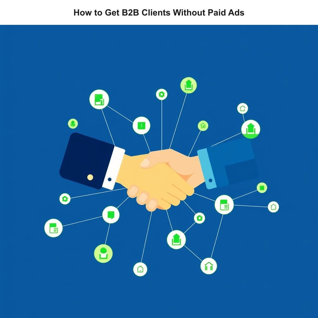 Illustration for How to Get B2B Clients Without Paid Ads — visual guide overview