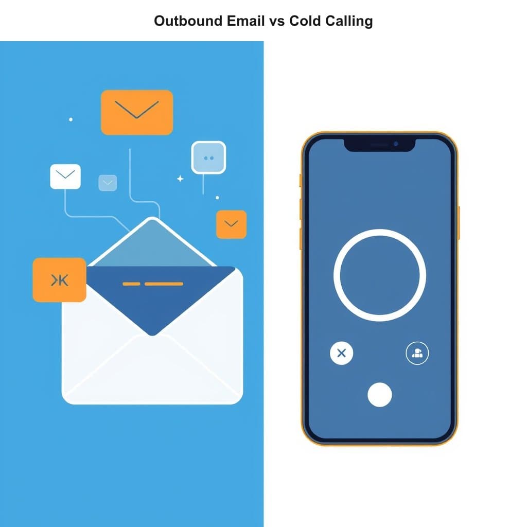 Illustration for Outbound Email vs Cold Calling — visual guide overview