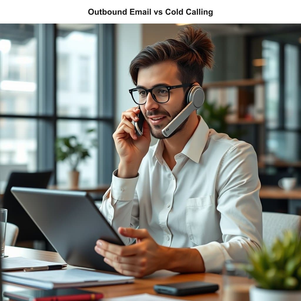 Step-by-step strategy breakdown for Outbound Email vs Cold Calling